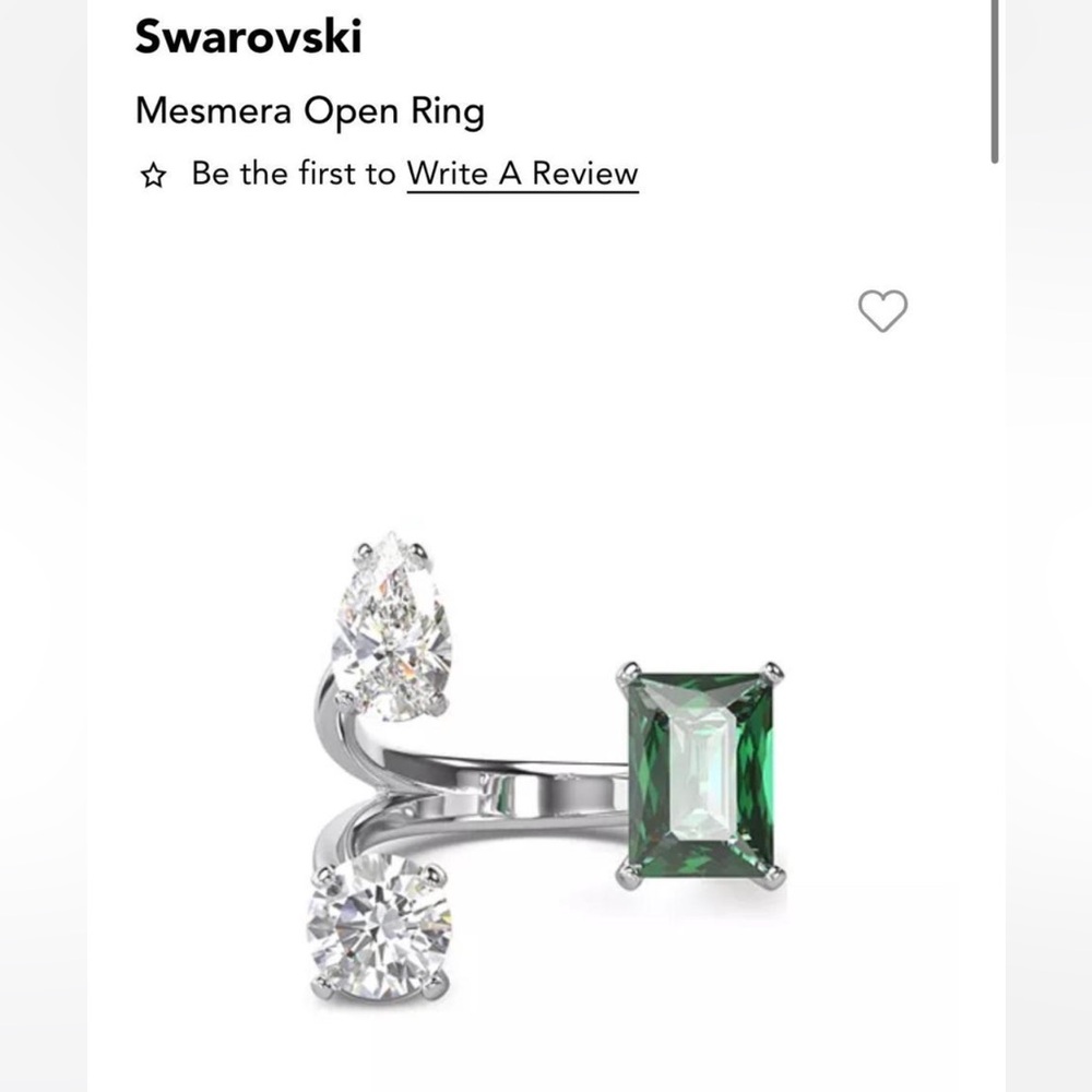 BRAND NEW Swarovski Mesmera Open Ring.  Size:7
